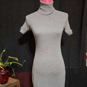 Moda International Sexy Gray Sweater Dress